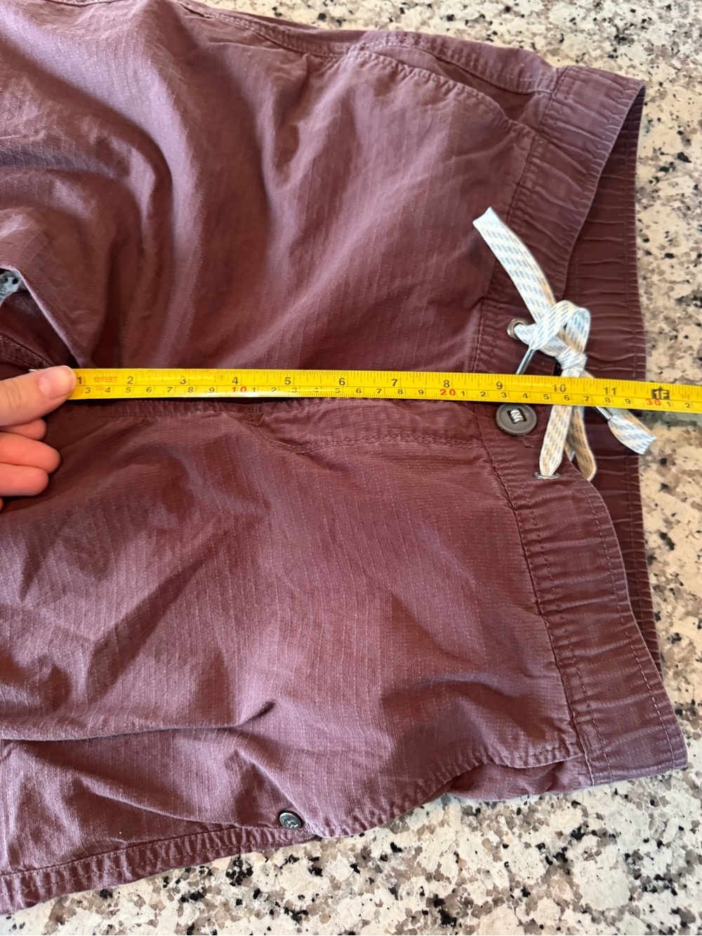 Vuori Ripstop Pant Long Burgundy Plum Drawstring Cargo Pants Size Small Long - Picture 14 of 15